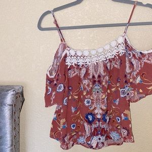 Cute floral like off shoulder Blouse/ Crop Top